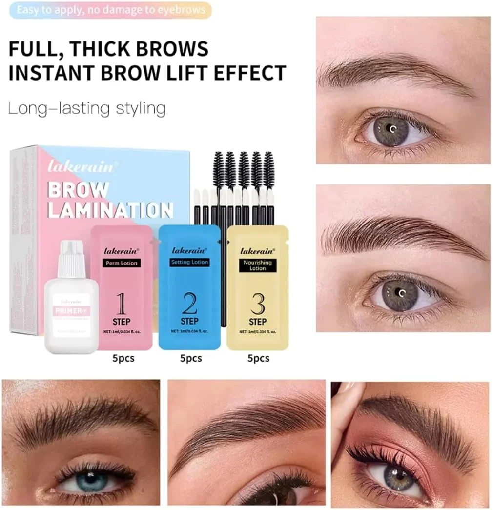 کیت لیفت ابرو NIKITA.VIVI، اثر لیفت فوری ابرو حرفه ای، لیفت ابرو DIY، کیت لیفت ابرو با لوسیون مغذی و تثبیت کننده به همراه ریمل و اپلیکاتور برای لیفت ابرو