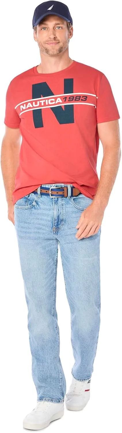 تی‌شرت آستین کوتاه مردانه ناتیکا طرح گرافیکی دریایی 100% پنبه