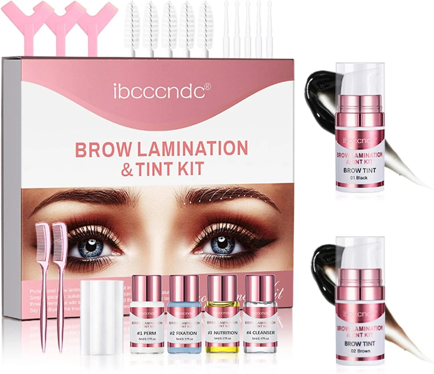 کیت لیفت و رنگ ابرو Eacam، کیت حالت دهنده و لیفت ابرو DIY برای ابروهای زیبا و ماندگار