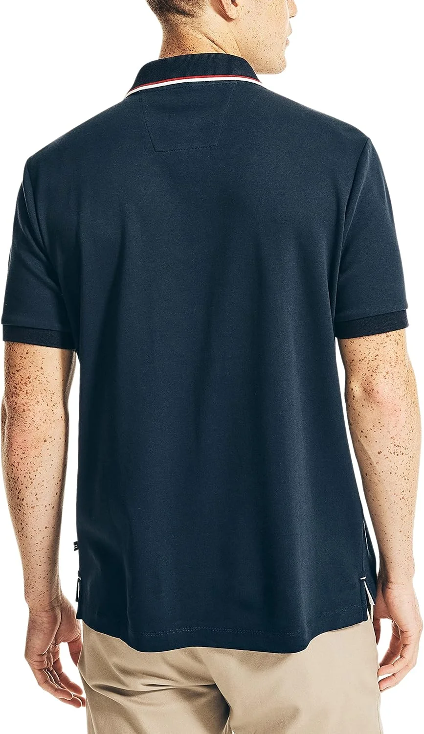 پولوشرت مردانه ناتیکا، آستین کوتاه، یقه نوک تیز، بافت نرم