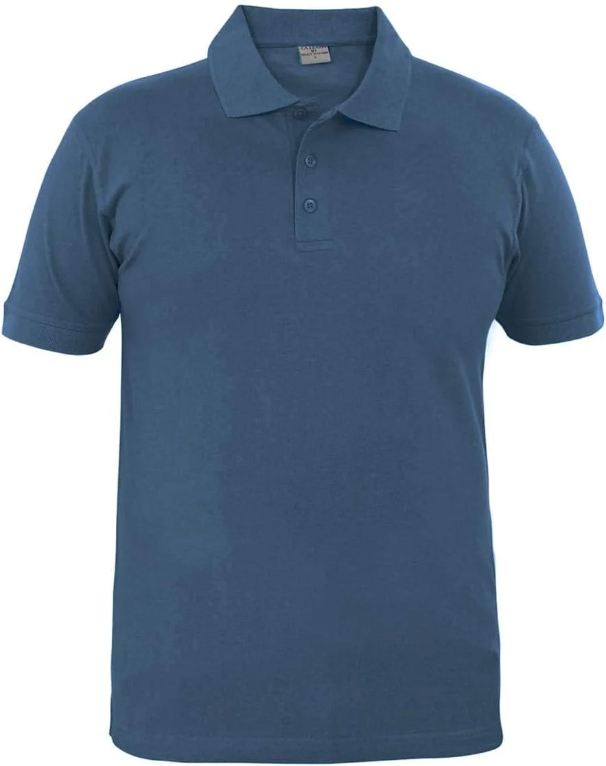 پولوشرت نخی آبی مردانه