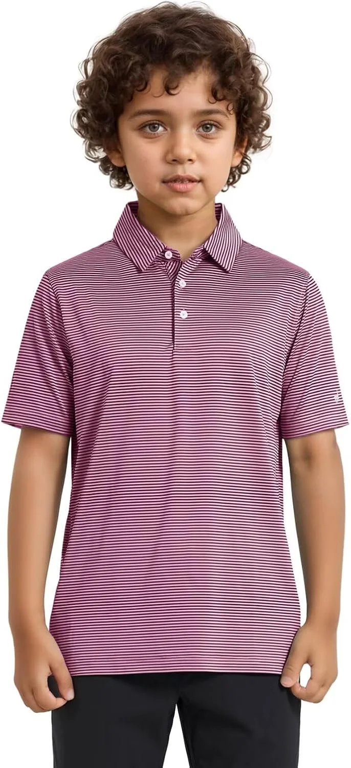 پولوشرت مردانه گلف آستین کوتاه راه راه با قابلیت خشک شدن سریع و عملکرد ورزشی