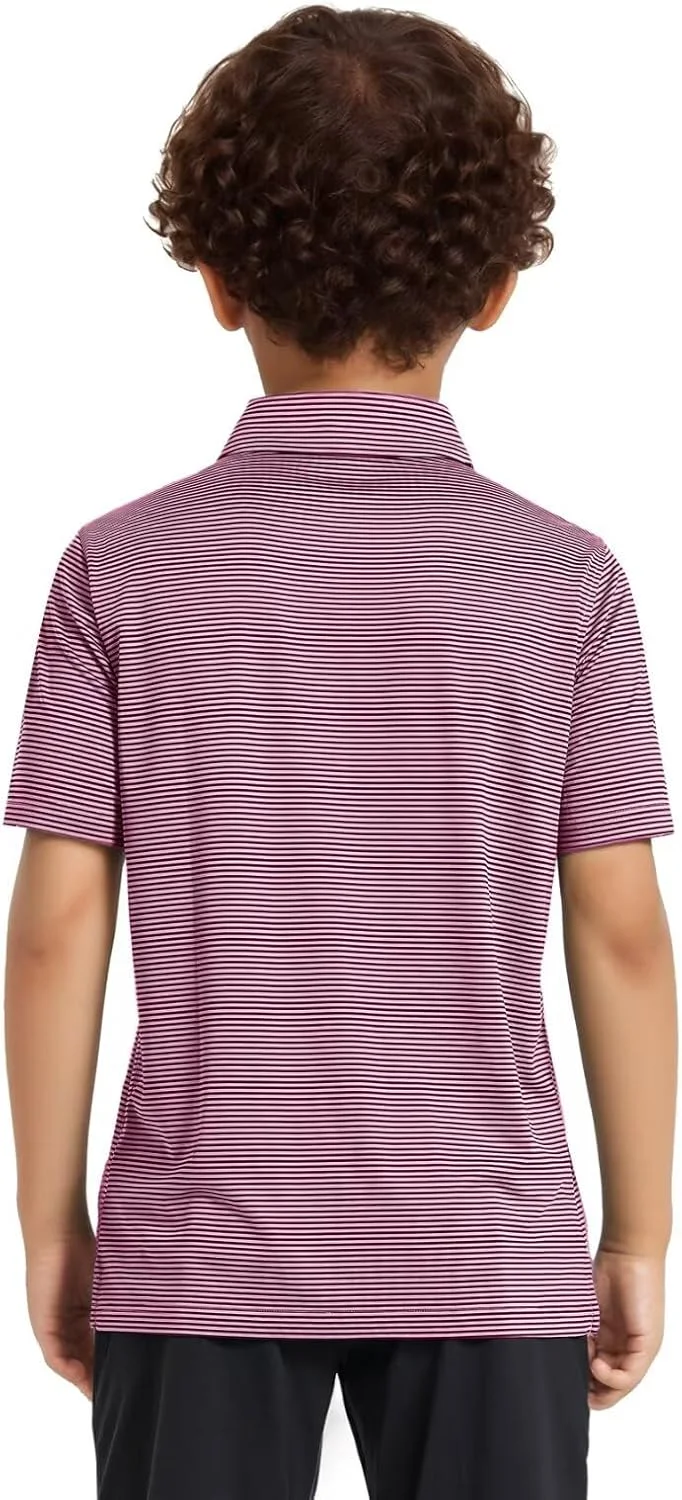 پولوشرت مردانه گلف آستین کوتاه راه راه با قابلیت خشک شدن سریع و عملکرد ورزشی