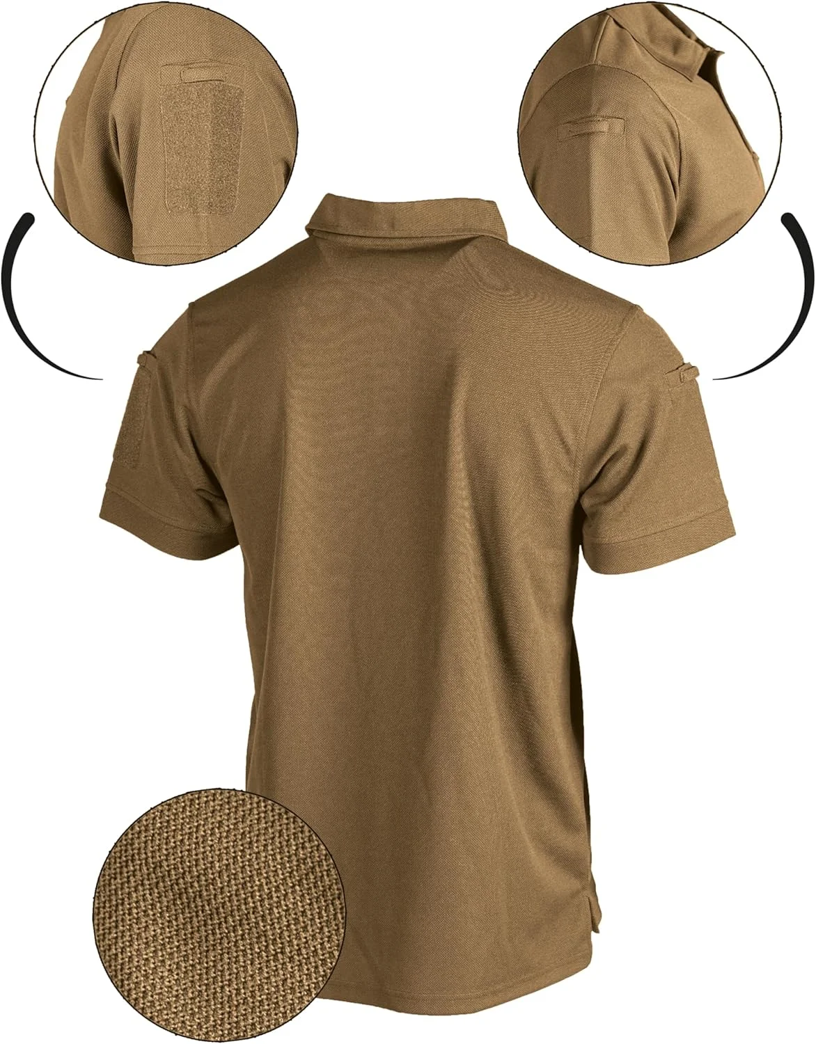 پولوشرت تاکتیکی آستین کوتاه مردانه Mil-Tec مدل Qickdry رنگ Dark Coyote ساخته شده از پلی استر بادوام و راحت با قابلیت خشک شدن سریع. دارای قسمت مخصوص چسباندن پچ روی بازو. جیب های کوچک روی بازو با دکمه و جای قلم.