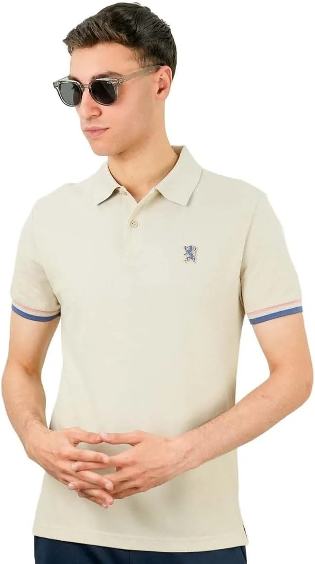 پولوشرت مردانه: کلاسیک پنبه‌ای، یقه نوک‌دار، جزئیات گلدوزی شده