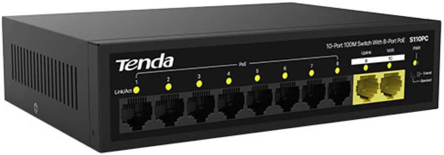 سوئیچ دسکتاپ 8 پورت 10/100/1000 مگابیت بر ثانیه گیگابیتی اترنت Tenda S110PC با بدنه فلزی و طراحی Plug-and-Play، حداکثر توان خروجی 75 وات | S110PC سوئیچ دسکتاپ 8 پورت 10/100/1000 مگابیت بر ثانیه گیگابیتی اترنت Tenda S110PC با بدنه فلزی و طراحی Plug-and-Play، حداکثر توان خروجی 75 وات | S110PC