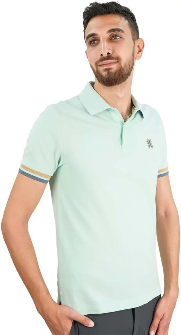 پولوشرت مردانه: مدل کلاسیک پیiqué، یقه نوک تیز، جزئیات گلدوزی شده