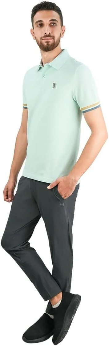 پولوشرت مردانه: مدل کلاسیک پیiqué، یقه نوک تیز، جزئیات گلدوزی شده