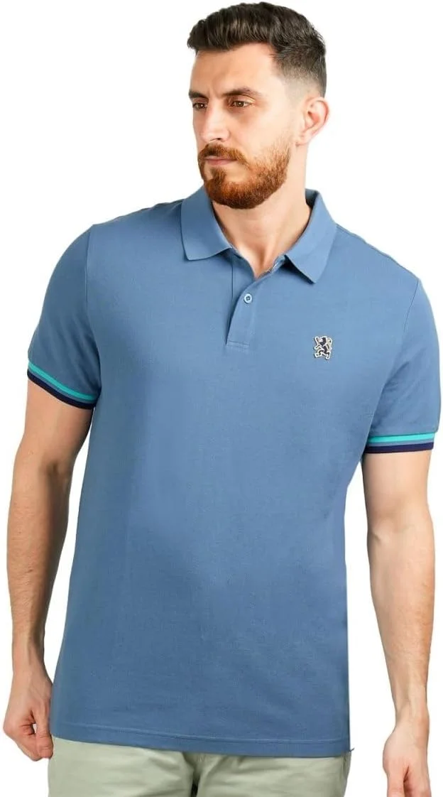 پولوشرت مردانه با فیت اسلیم و طرح گلدوزی شیر