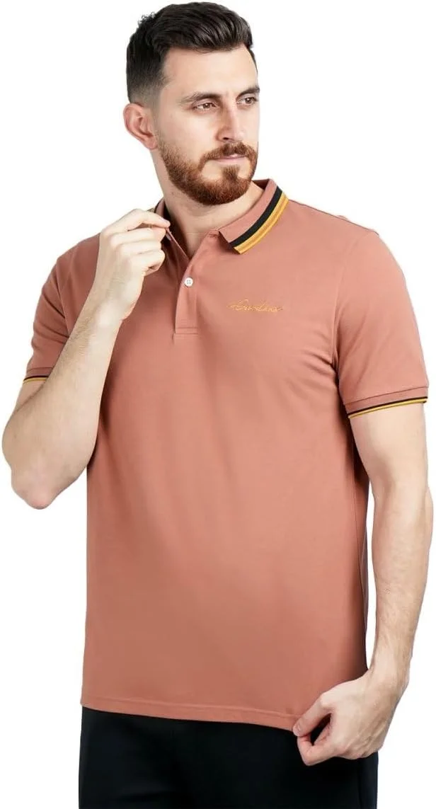 پولوشرت کلاسیک مردانه با گلدوزی امضا