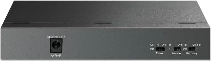 سوییچ رومیزی 9 پورت 10/100 مگابیت بر ثانیه TP-Link با 8 پورت PoE+، نصب آسان، بازیابی خودکار، عملکرد بی صدا (LS109P)