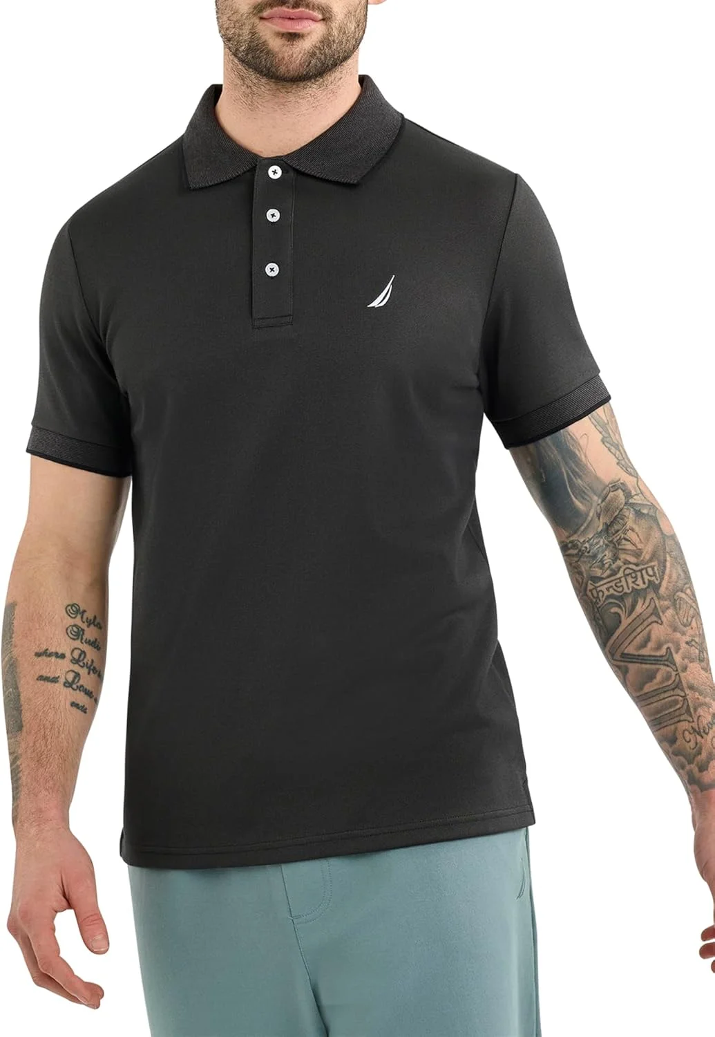 پولوشرت مردانه ناتیکا مدل N1R02986_Black_OD کلاسیک