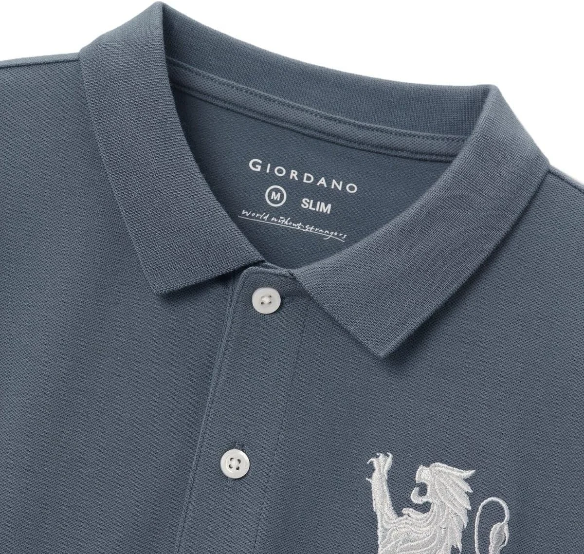 پولوشرت مردانه طرح سه بعدی شیر: فیت اسلیم، گلدوزی برجسته، پارچه پیکه ممتاز