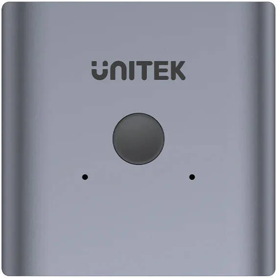 سوئیچ آلومینیومی HDMI 2.0 دو طرفه 2 به 1 یونیتک 4K، رزولوشن 4K Ultra-HD@60Hz، نشانگر LED، بدنه آلیاژ آلومینیوم، Plug And Play، خاکستری فضایی | V1127A