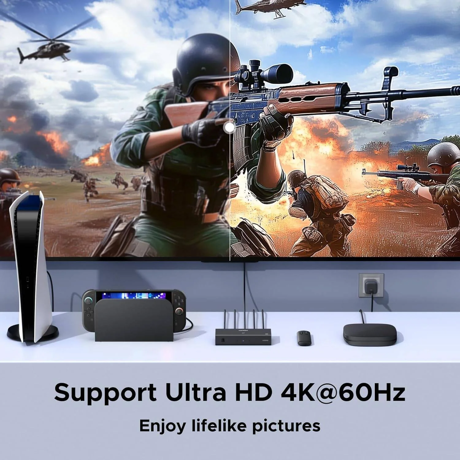 سوییچ HDMI یوگرین 3 به 1 با ریموت، پشتیبانی از 4K، HDR، 3D، صدای دالبی، 192kHz 24bit، مشکی | 55857 سوییچ HDMI یوگرین 3 به 1 با ریموت، پشتیبانی از 4K، HDR، 3D، صدای دالبی، 192kHz 24bit، مشکی | 55857