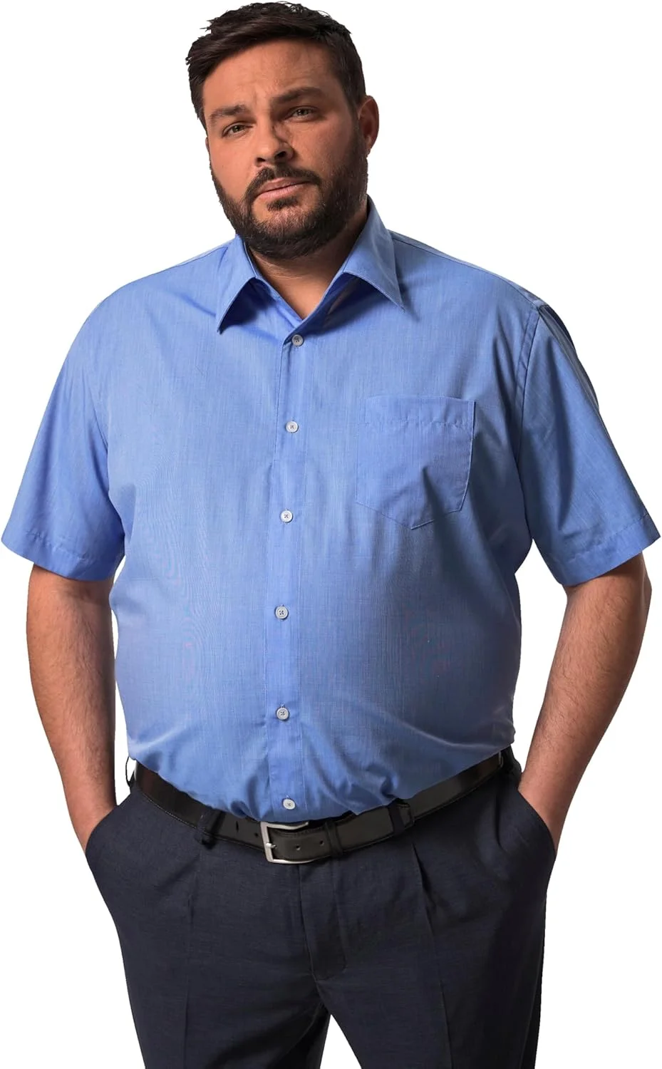 پیراهن مردانه پلاس، یقه متغیر، آستین کوتاه، مراقبت آسان