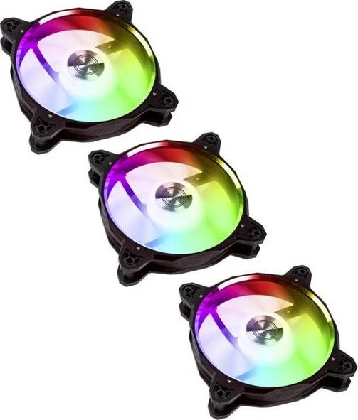 فن سه تایی Lian Li BR 120 Digital RGB PWM، 3 عدد فن 120 میلی‌متری با کنترلر از راه دور، مشکی | G99.12Q18P.R30B