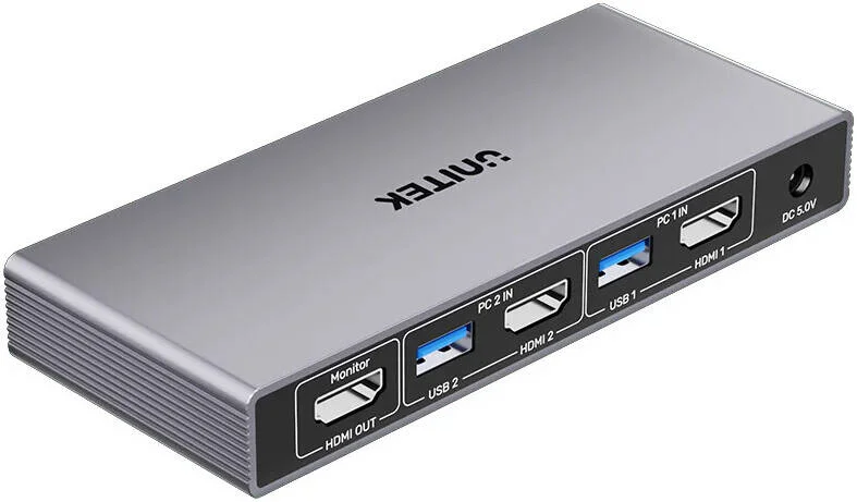 سوئیچ KVM یونیتک HDMI با سرعت 5 گیگابیت بر ثانیه، حداکثر رزولوشن 4K@60Hz، سرعت انتقال داده تا 5 گیگابیت بر ثانیه، آلیاژ آلومینیوم، نصب آسان، طول کابل 100 سانتیمتر، خاکستری فضایی | V1309AGY01-UK سوئیچ KVM یونیتک HDMI با سرعت 5 گیگابیت بر ثانیه، حداکثر رزولوشن 4K@60Hz، سرعت انتقال داده تا 5 گیگابیت بر ثانیه، آلیاژ آلومینیوم، نصب آسان، طول کابل 100 سانتیمتر، خاکستری فضایی | V1309AGY01-UK
