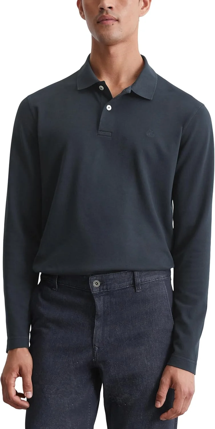 پولوشرت آستین بلند مردانه مارک اوپولو ساخته شده از پنبه ارگانیک، برش معمولی