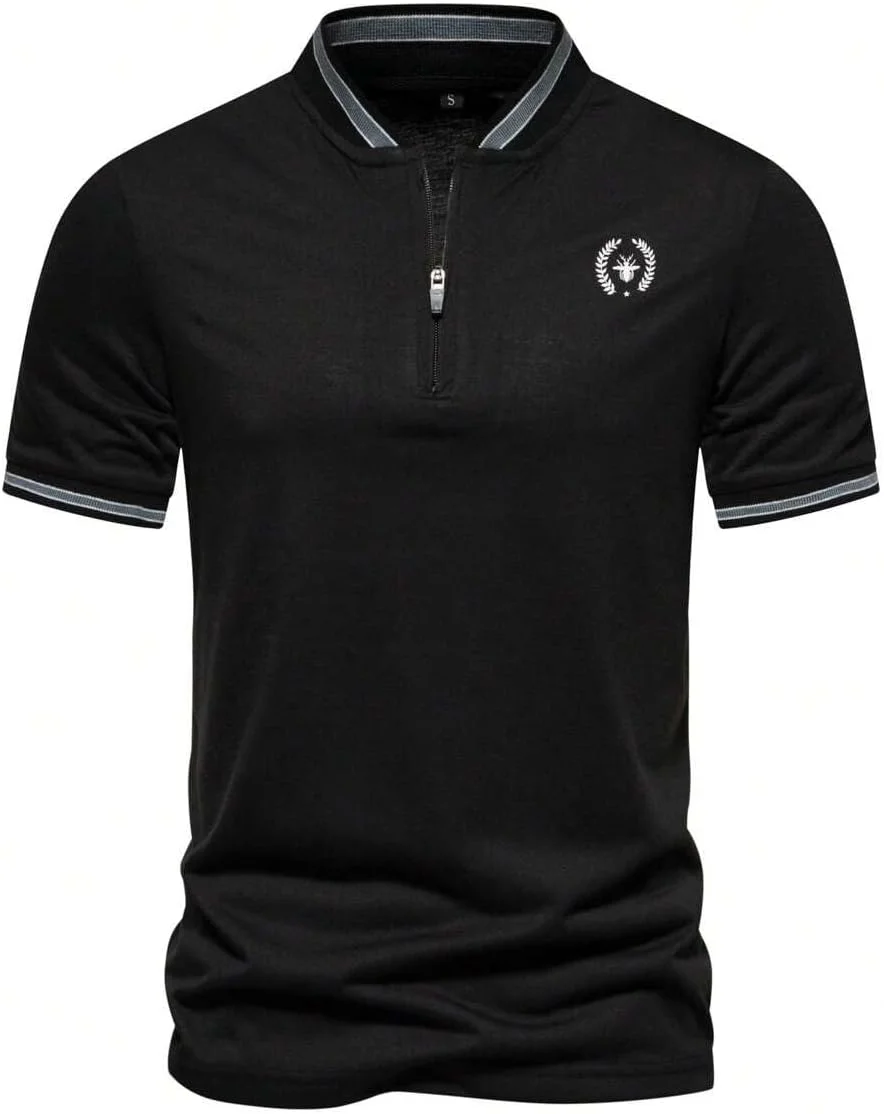 پولوشرت مردانه Lymio || تیشرت غیر رسمی مردانه || پولو (پولو-30-مشکی-L)