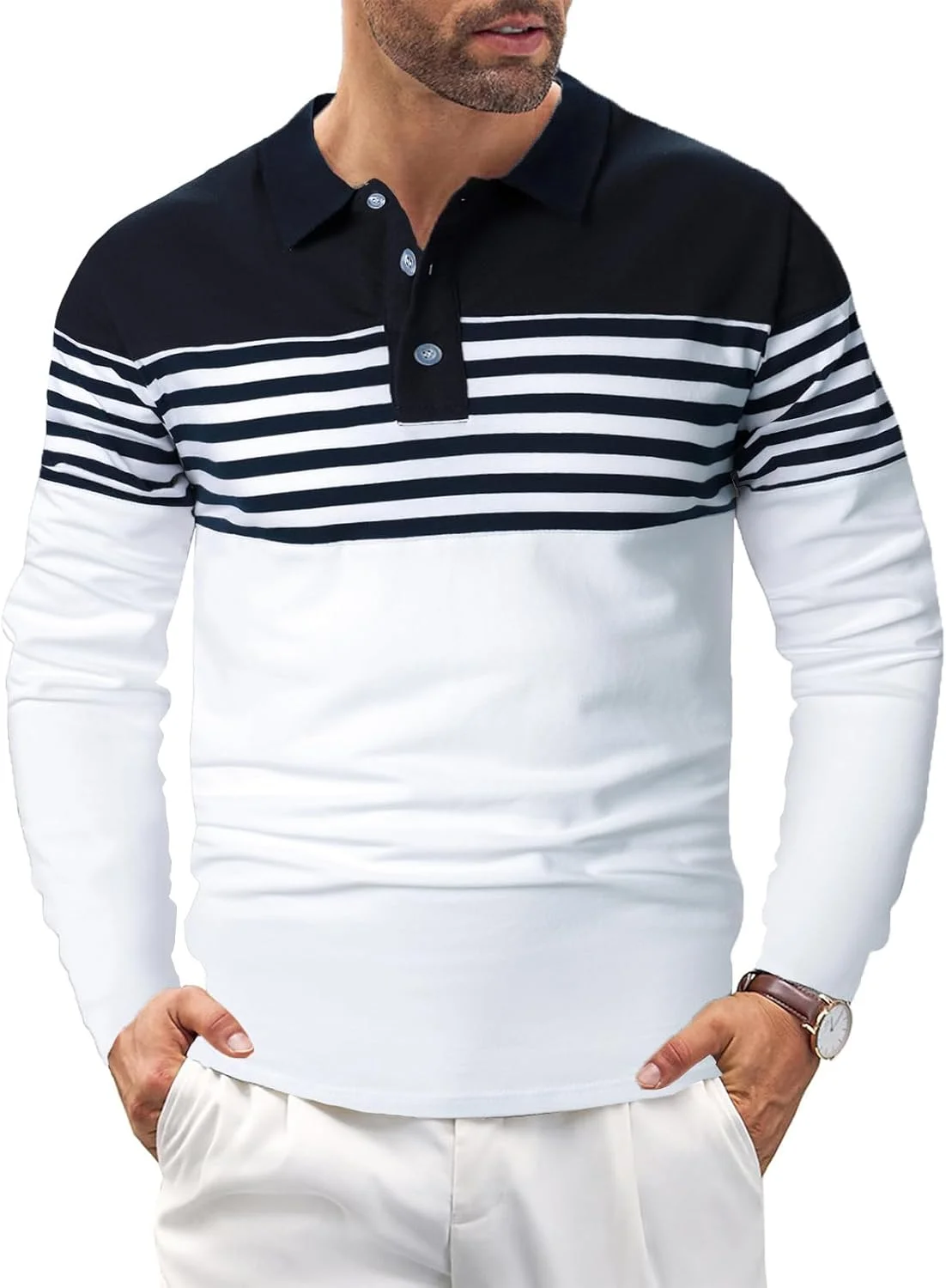 پولوشرت مردانه طرح چهارخانه یقه دار آستین کوتاه مناسب گلف و تنیس به همراه جیب