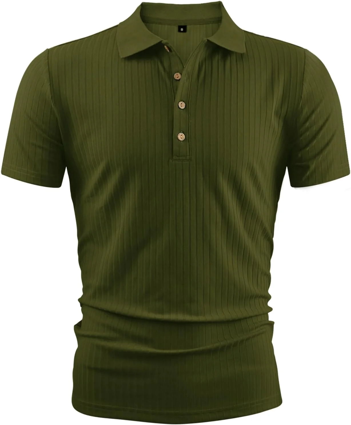 پولوشرت مردانه جذب و عضلانی آستین کوتاه بافتنی کشی مناسب تمرین و استفاده روزمره، سرمه ای، L