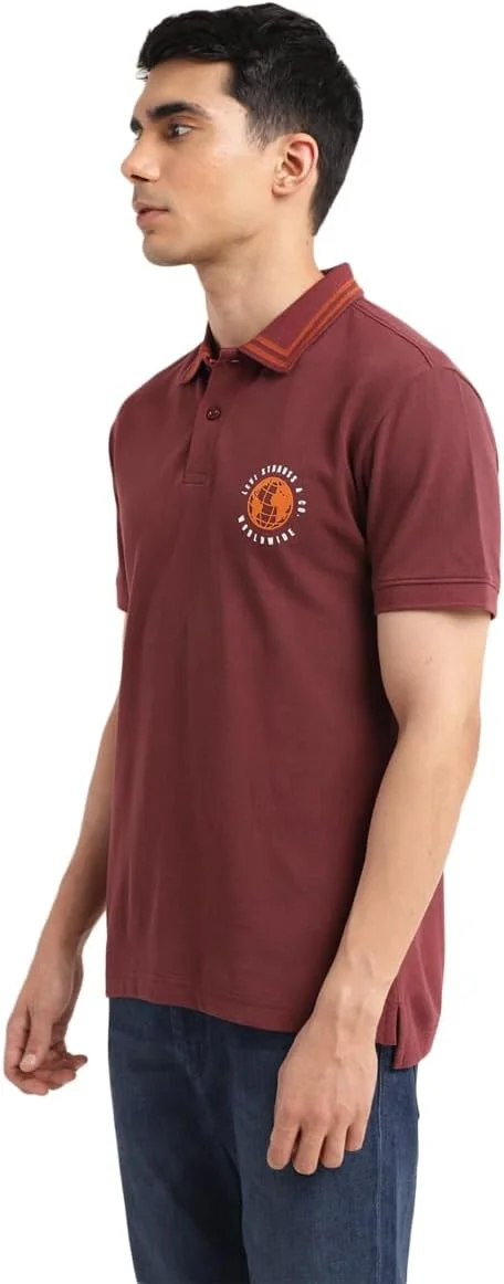 تی شرت پولو مردانه لیوایز مدل A8401-0002، قرمز ماهگونی، سایز M