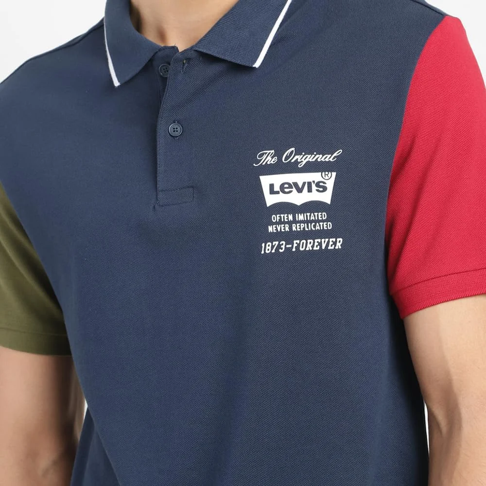 پولوشرت آستین کوتاه مردانه Levi's با یقه متضاد