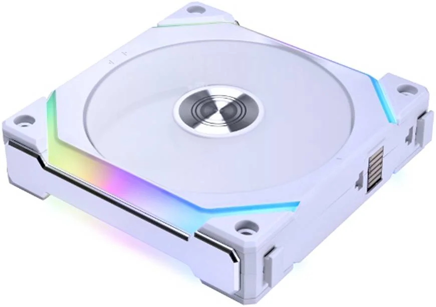 فن ARGB زنجیره‌ای Lian-Li UNI FAN SL120 V2، فن‌های ماژولار 120 میلی‌متری، سرعت فن تا 2000 دور در دقیقه، جریان هوای 64.5 CFM، جلوه‌های نورپردازی پیشرفته، 1 عدد، سفید | G99.12SLV21W.00