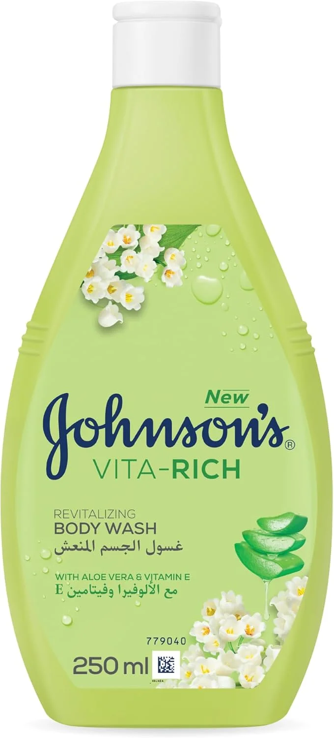 شوینده بدن فومی احیا کننده جانسون اند جانسون Vita-Rich با رایحه شکوفه پرتقال، یاس و موگه، غنی شده با آلوئه ورا و ویتامین E، 250 میلی لیتر شوینده بدن فومی احیا کننده جانسون اند جانسون Vita-Rich با رایحه شکوفه پرتقال، یاس و موگه، غنی شده با آلوئه ورا و ویتامین E، 250 میلی لیتر