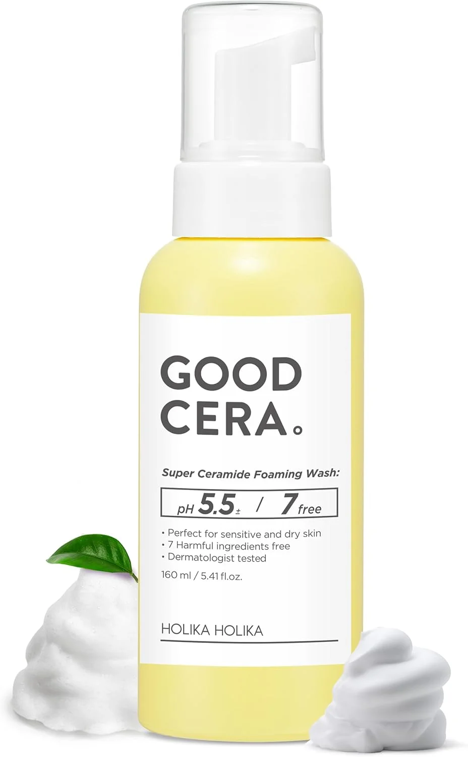 فوم شستشوی صورت سرامید هولیکا هولیکا | پاک کننده آبرسان صورت با سرامیدهای تخمیر شده | شستشوی صورت برای پوست حساس | پاک کننده صورت فوم دار (160 میلی لیتر) فوم شستشوی صورت سرامید هولیکا هولیکا | پاک کننده آبرسان صورت با سرامیدهای تخمیر شده | شستشوی صورت برای پوست حساس | پاک کننده صورت فوم دار (160 میلی لیتر)