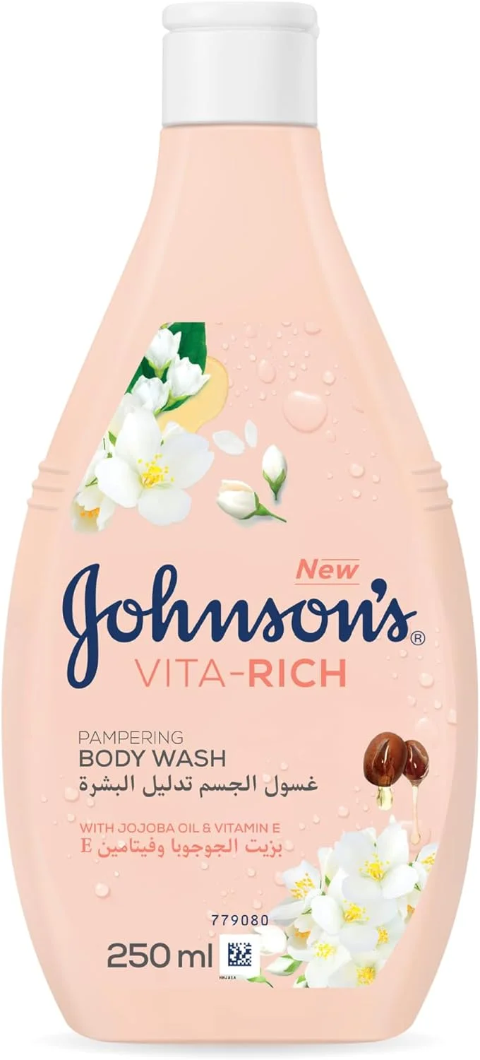 شامپو بدن جانسون ویتا-ریچ با رایحه یاس و گلهای سفید، غنی شده با مشک گرانبها و چوب صندل، 250 میلی لیتر شامپو بدن جانسون ویتا-ریچ با رایحه یاس و گلهای سفید، غنی شده با مشک گرانبها و چوب صندل، 250 میلی لیتر