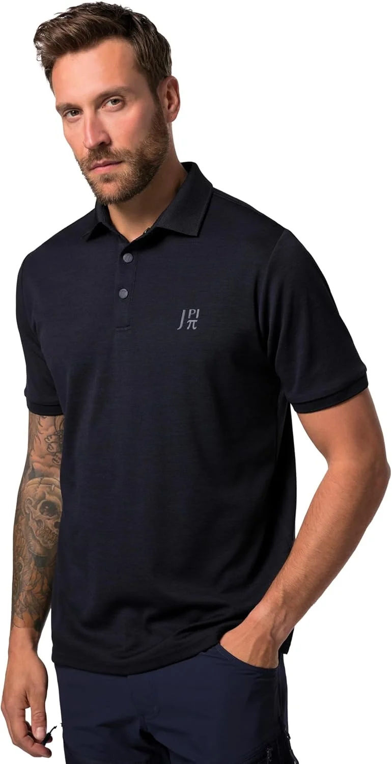 پولوشرت مردانه JP 1880 مدل Piquee 1/2 Funktion، دکمه فشاری