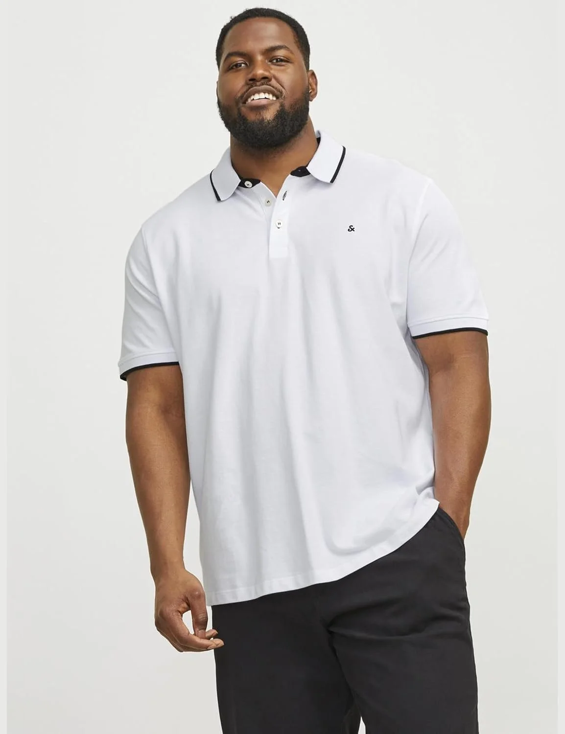 پولوشرت مردانه جک اند جونز مدل Regular Fit S Shape H-3614