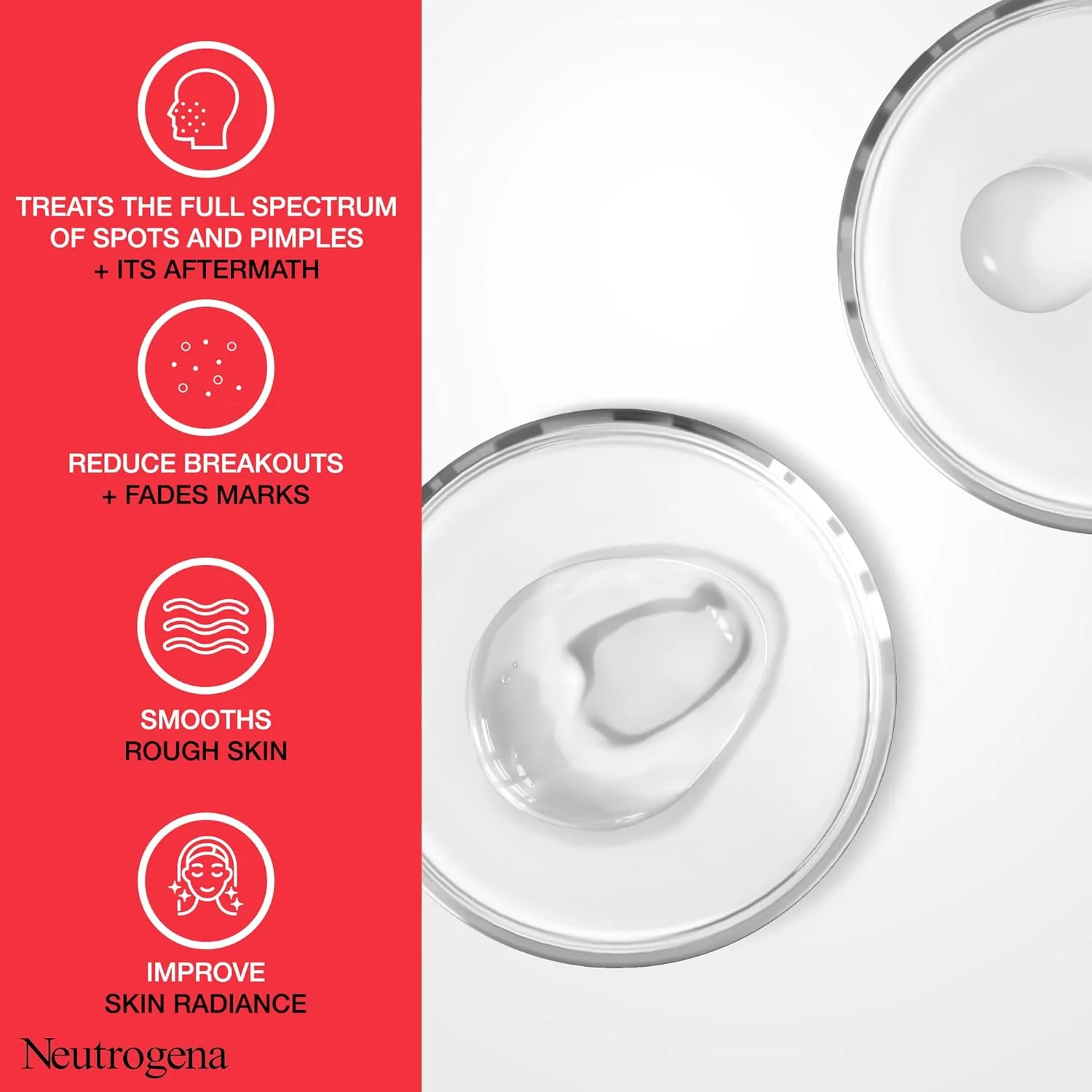 شوینده صورت نوتروژینا Spot Controlling+، ترکیبی از اسید سالیسیلیک - یک عامل پاک کننده و اسید گلیکولیک، پوستی شفاف تر در 1 هفته، 200 میلی لیتر