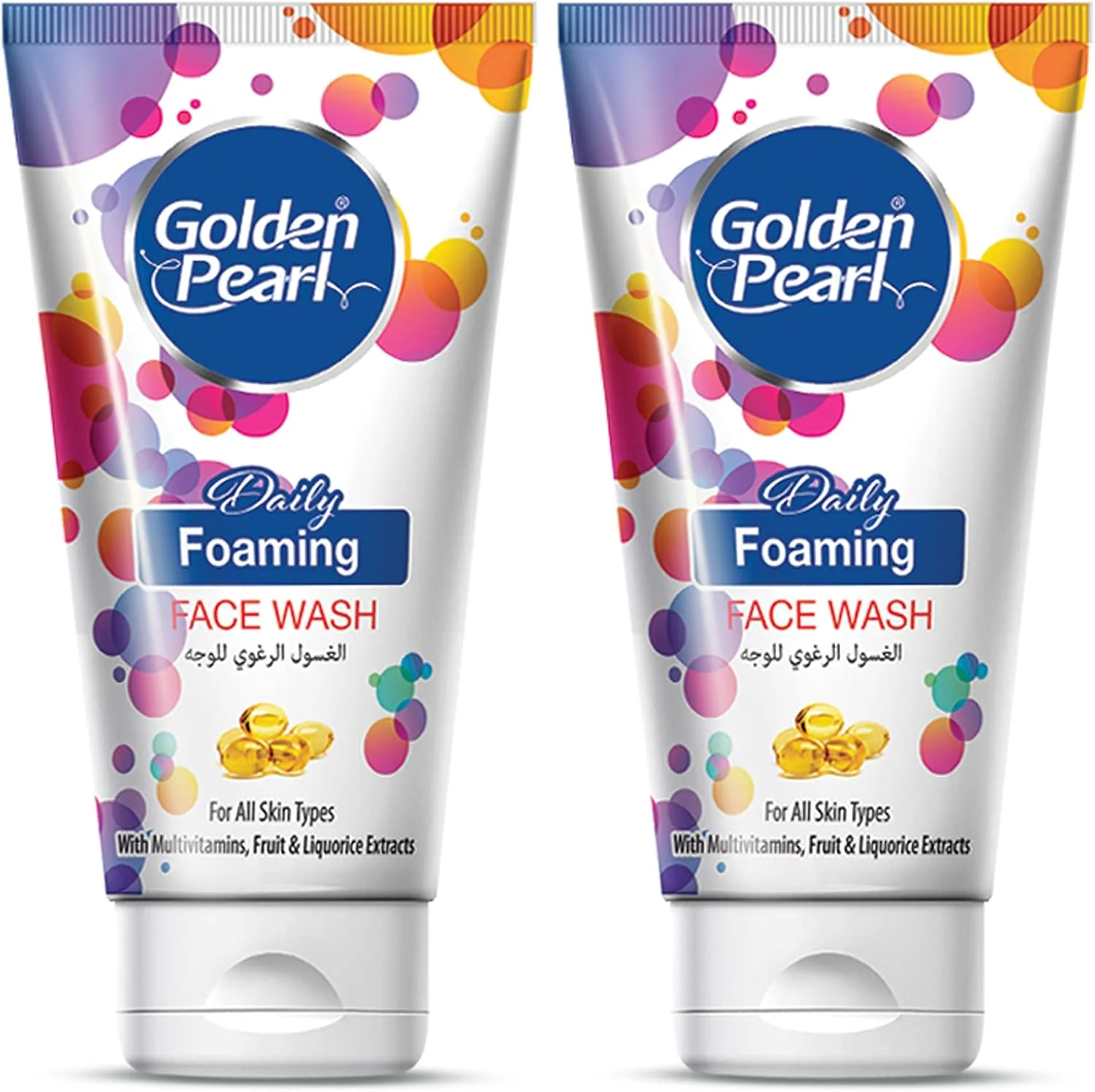 فوم شستشوی صورت مروارید طلایی ۱۵۰ میلی لیتر بسته ۲ عددی