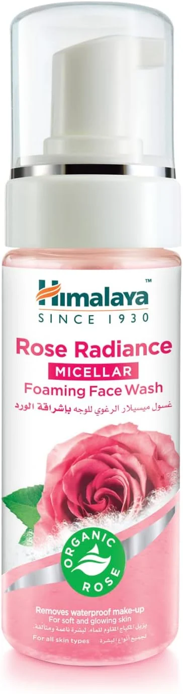 فوم شستشوی صورت میسلار رز هیمالیا، پاک کننده آرایش ضد آب، 150 میلی لیتر