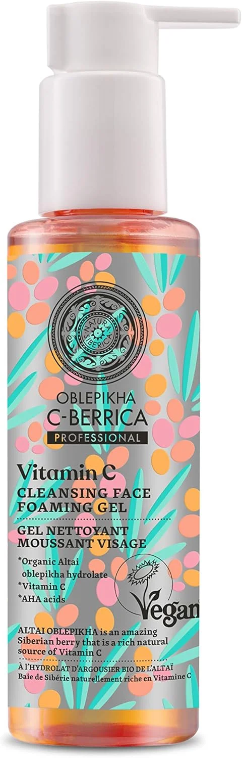 ژل شستشوی صورت اُبلپیخا - پاک کننده طبیعی صورت با سنجد دریایی - شستشوی صورت درخشان کننده برای خانم ها - شستشوی ملایم روزانه صورت - 200 میلی لیتر