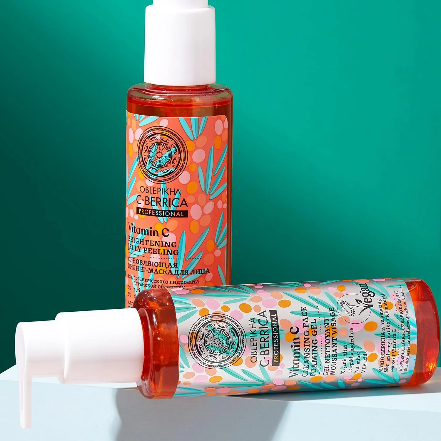 ژل شستشوی صورت اُبلپیخا - پاک کننده طبیعی صورت با سنجد دریایی - شستشوی صورت درخشان کننده برای خانم ها - شستشوی ملایم روزانه صورت - 200 میلی لیتر