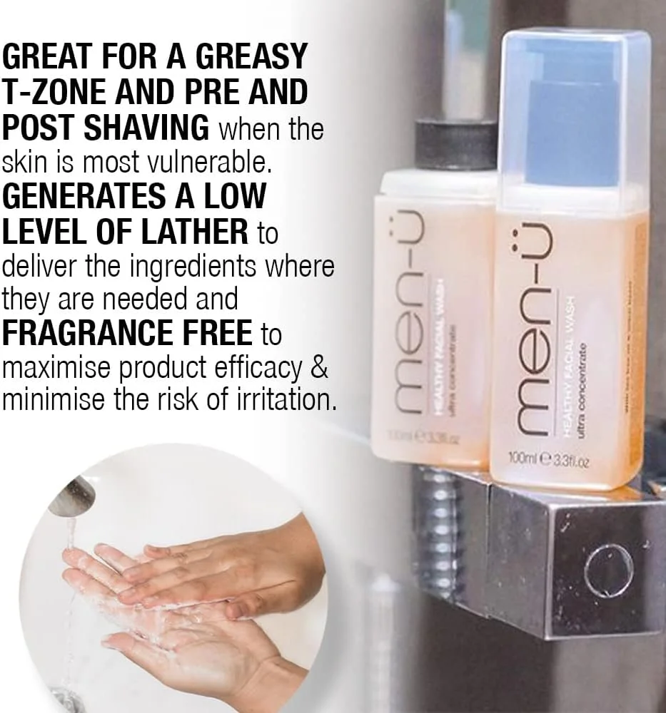 شوینده صورت سالم من-یو 100 میلی لیتر، تا 265 بار شستشو، پاک کننده فوق العاده غلیظ صورت سالم، پاک کننده صورت برای مردان قبل یا بعد از اصلاح شوینده صورت سالم من-یو 100 میلی لیتر، تا 265 بار شستشو، پاک کننده فوق العاده غلیظ صورت سالم، پاک کننده صورت برای مردان قبل یا بعد از اصلاح