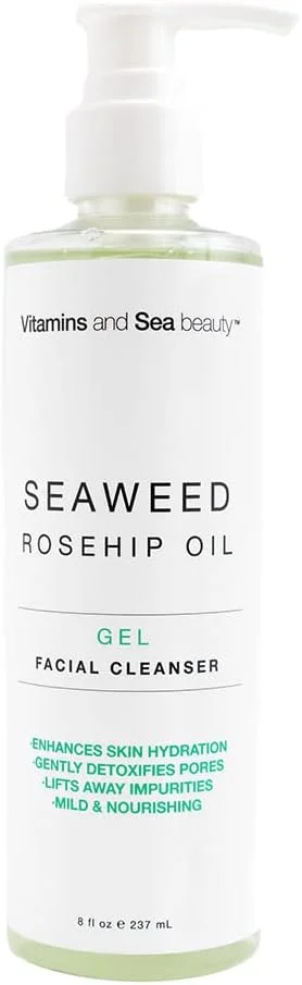 ژل شستشوی صورت ویتامین ها و زیبایی دریا، پاک کننده ملایم و آبرسان پوست با ویتامین C و E، جلبک دریایی و روغن گل رز، 236 میلی لیتر ژل شستشوی صورت ویتامین ها و زیبایی دریا، پاک کننده ملایم و آبرسان پوست با ویتامین C و E، جلبک دریایی و روغن گل رز، 236 میلی لیتر