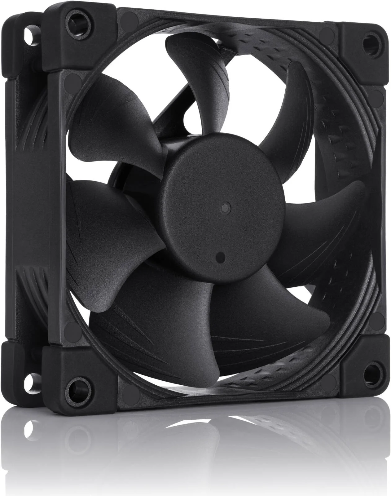 فن کیس Noctua NF-A8 PWM، فن بی صدای ممتاز 4 پین، 4 پین PWM، 2200 دور در دقیقه، بلبرینگ SSO2، کانال های شتاب جریان، توقف در 0% PWM، ریزساختارهای سطح داخلی، Chromax Black | NF-A8 PWM CH.BK.S