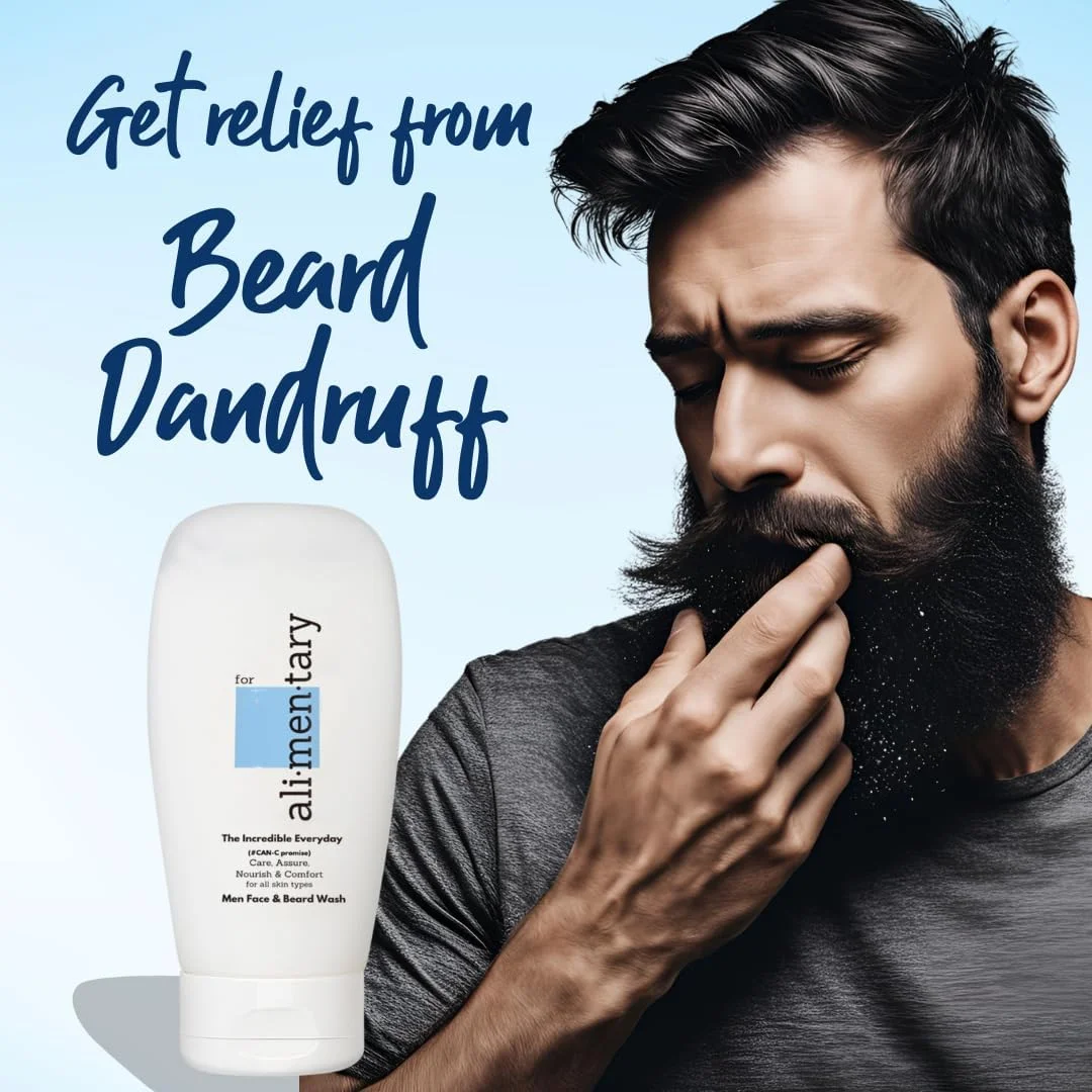 شوینده صورت و ریش مردانه - پاک کننده ملایم، بدون ایجاد خشکی | تسکین دهنده شوره ریش | آبرسان و ضد خارش | شستشوی صورت | فرمولاسیون 94% طبیعی | مناسب برای انواع پوست | 150 میلی لیتر