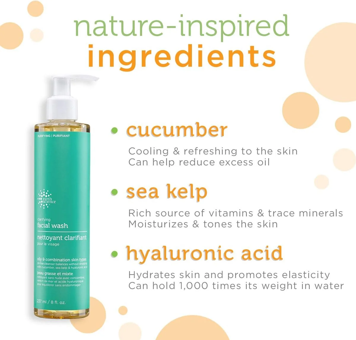 شوینده ملایم و شفاف کننده صورت EARTH SCIENCE برای پوست های چرب و مختلط (2 عددی، 236 میلی لیتر) شوینده ملایم و شفاف کننده صورت EARTH SCIENCE برای پوست های چرب و مختلط (2 عددی، 236 میلی لیتر)