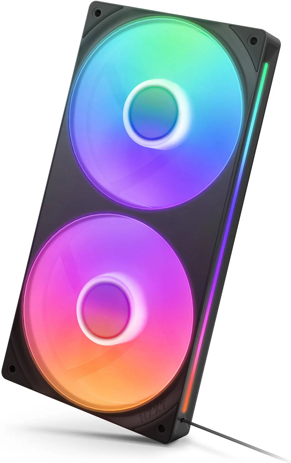 واحد فن تکی NZXT F240 RGB CORE 240mm RGB LED، فن های 120mm FDB، سرعت فن تا 2400 دور در دقیقه، جریان هوای 75.12 CFM، کنترل فن PWM، مشکی مات | RF-U24HF-B1