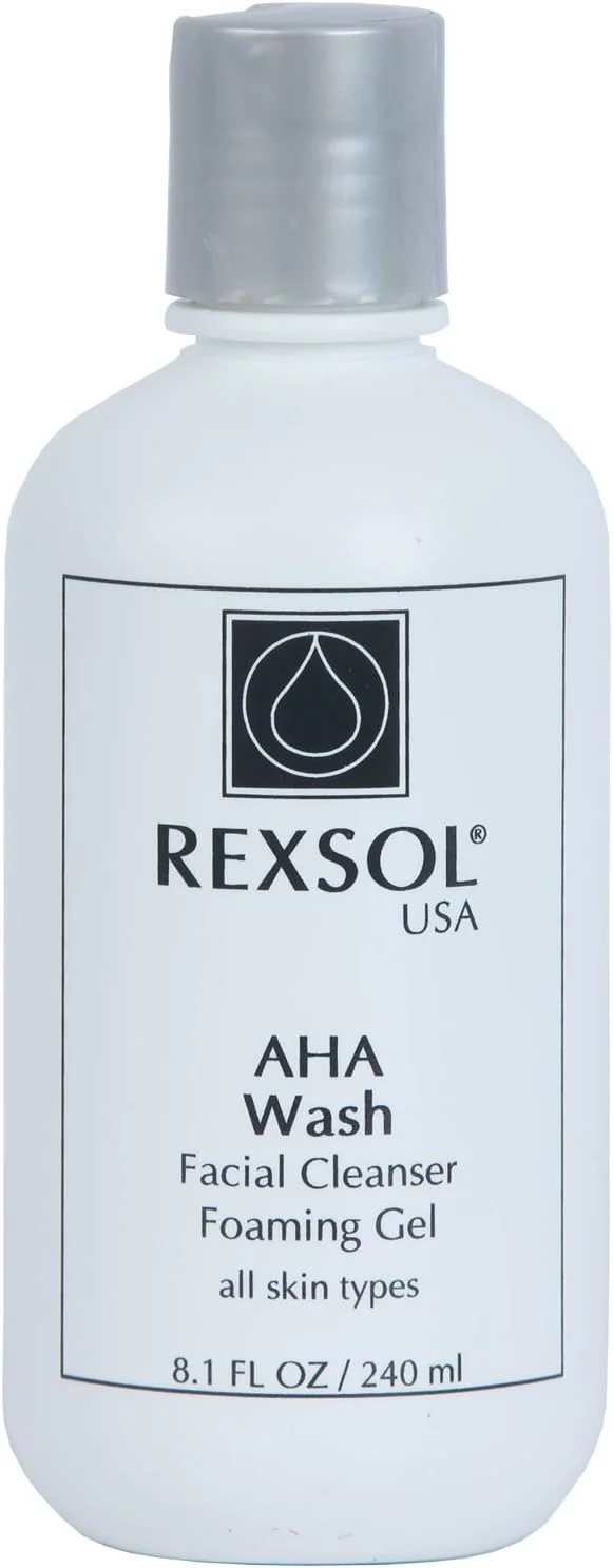 ژل شستشوی صورت فومینگ رکسول AHA | حاوی ویتامین E، عصاره آرنیکا، عصاره جینسینگ، عصاره گل راعی | افزایش شادابی و لطافت | پوست را تمیز و نرم می کند. (240 میلی لیتر)