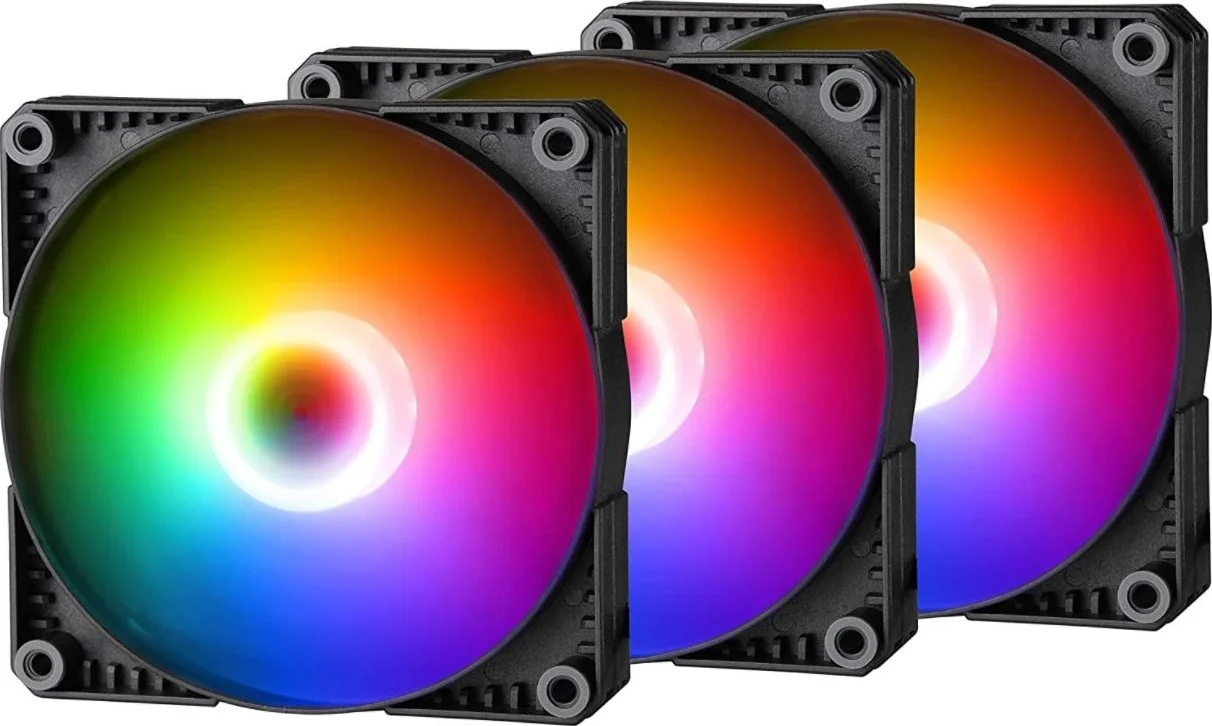 فن سه تایی 140 میلی‌متری Phanteks SK140 DRGB PWM، طراحی نه پره‌ای با جریان هوای بالا، نورپردازی DRGB، واشرهای لاستیکی ضد لرزش، مشکی | PH-F140SK_DRGB_PWM_3P
