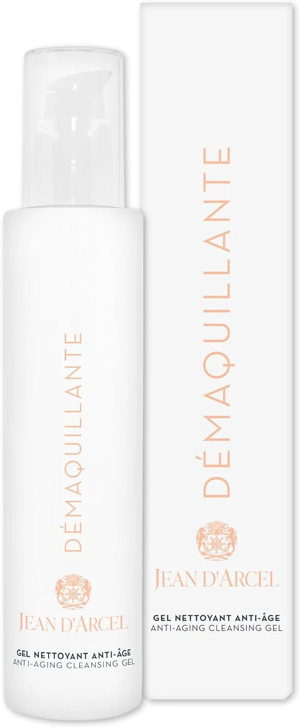 ژل پاک کننده صورت و ضد پیری JEAN D'ARCEL DÉMAQUILLANTE، ژل شستشوی ضد پیری برای درخشش و رطوبت بیشتر، حاوی Glycoin®natural، ژل پاک کننده ضد پیری، 200 میلی لیتر