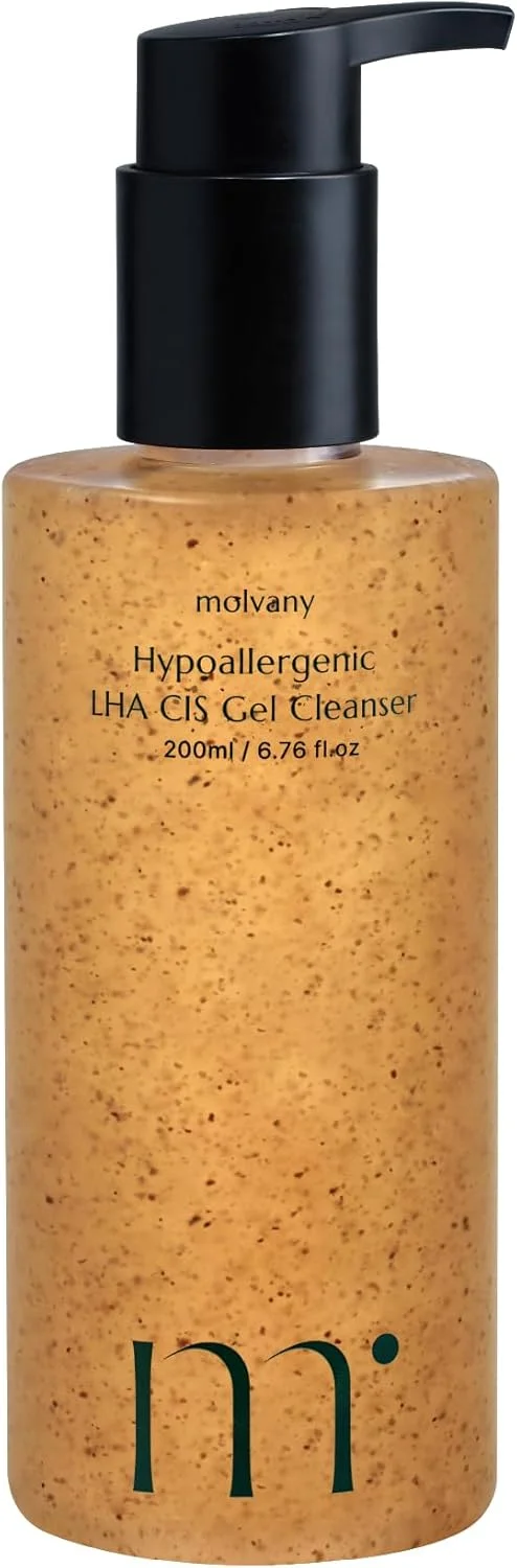 ژل پاک کننده صورت مولوانِی LHA CIS - شوینده صورت کره‌ای با pH پایین برای کوچک کردن منافذ، مرطوب کردن صورت، پاک کردن آرایش، از بین بردن جوش‌های سرسفید و سرسیاه - 200 میلی لیتر