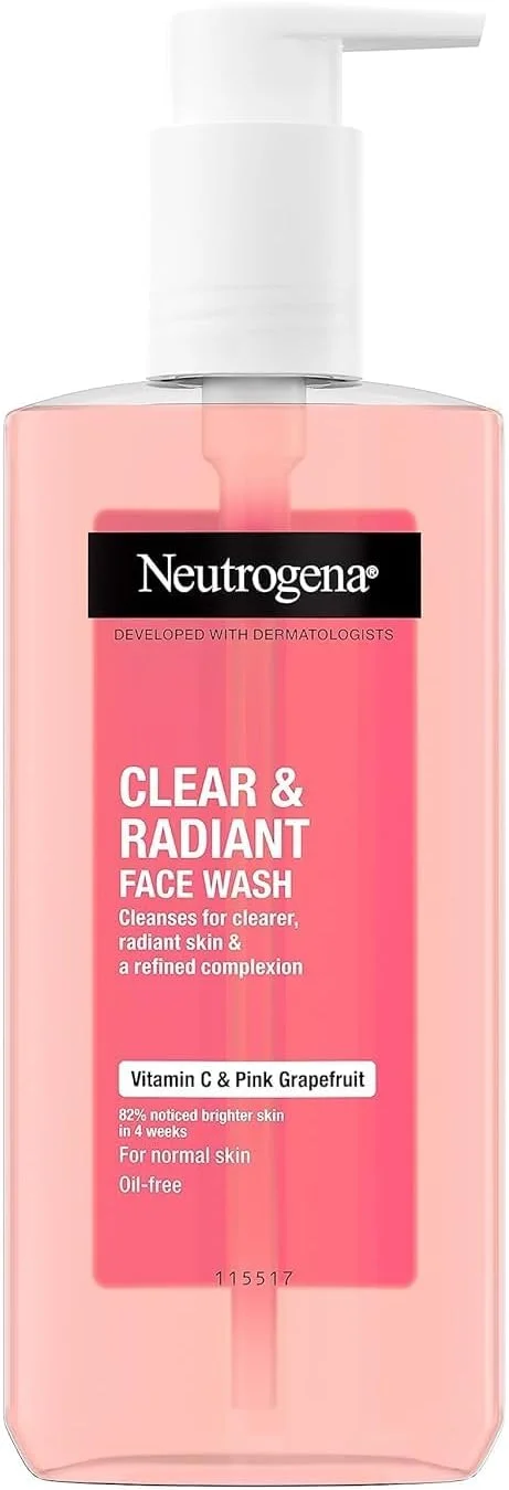 شوینده صورت نوتروژینا با گریپ فروت صورتی و ویتامین C، 200 میلی لیتر، سفید